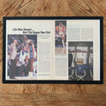 Framed vintage New Jersey Nets NBA double page magazine article