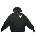 Vintage HOG Wild Fire Chapter Peshtigo Wisconsin Flame Zip Hoodie Black L