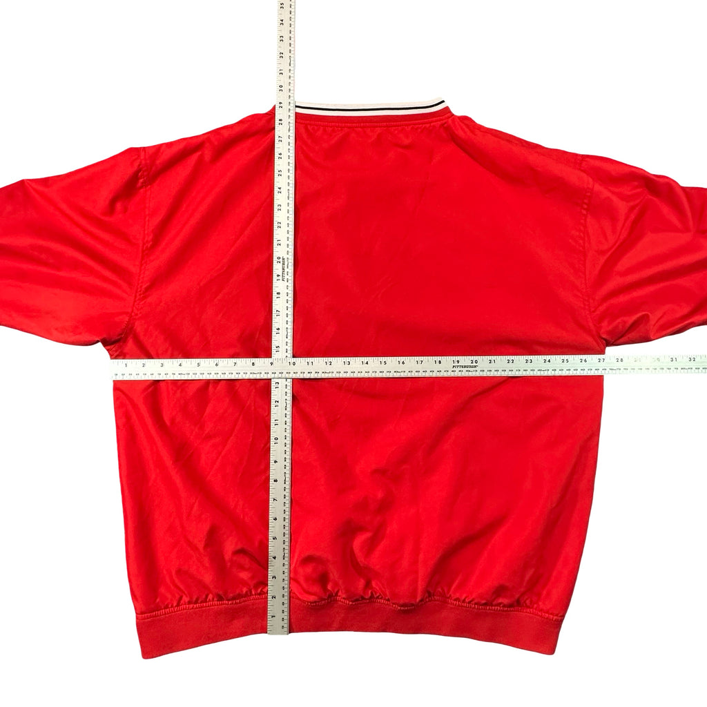 Vintage Pro Player Wisconsin Tackle Twill Pullover Windbreaker Red Mens XL