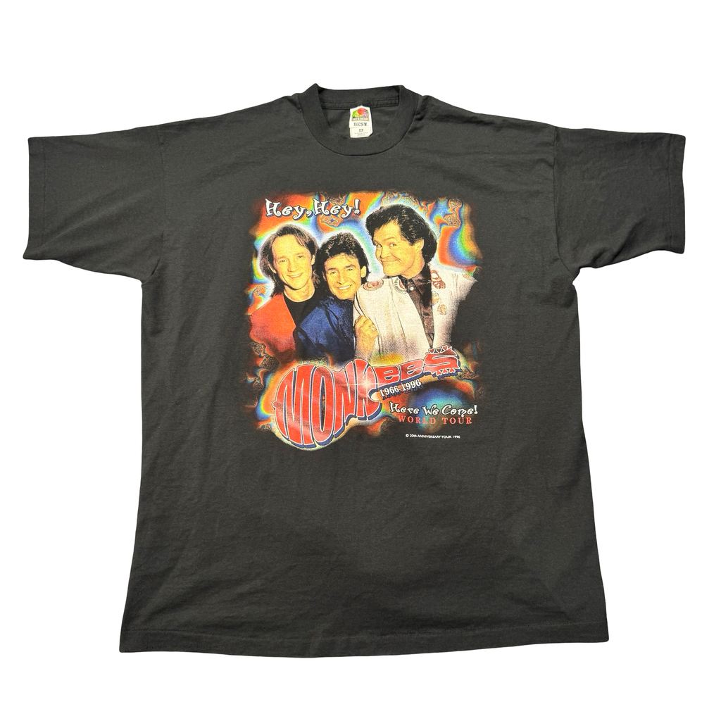 Monkees 1996 World Tour black band tee front