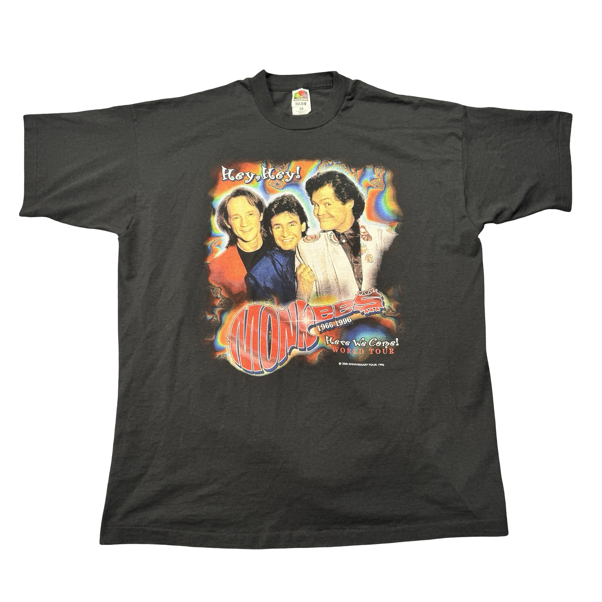 Monkees 1996 World Tour black band tee front