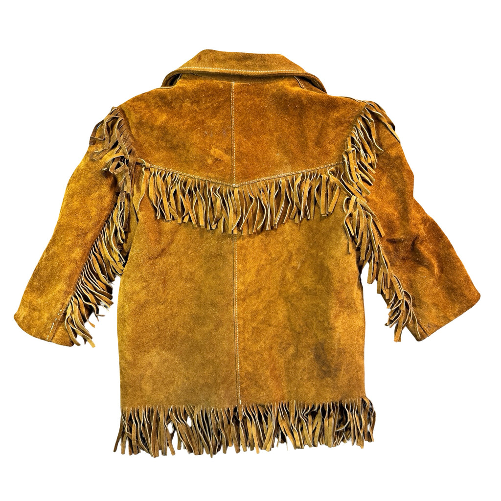 Rust suede fringe jacket back