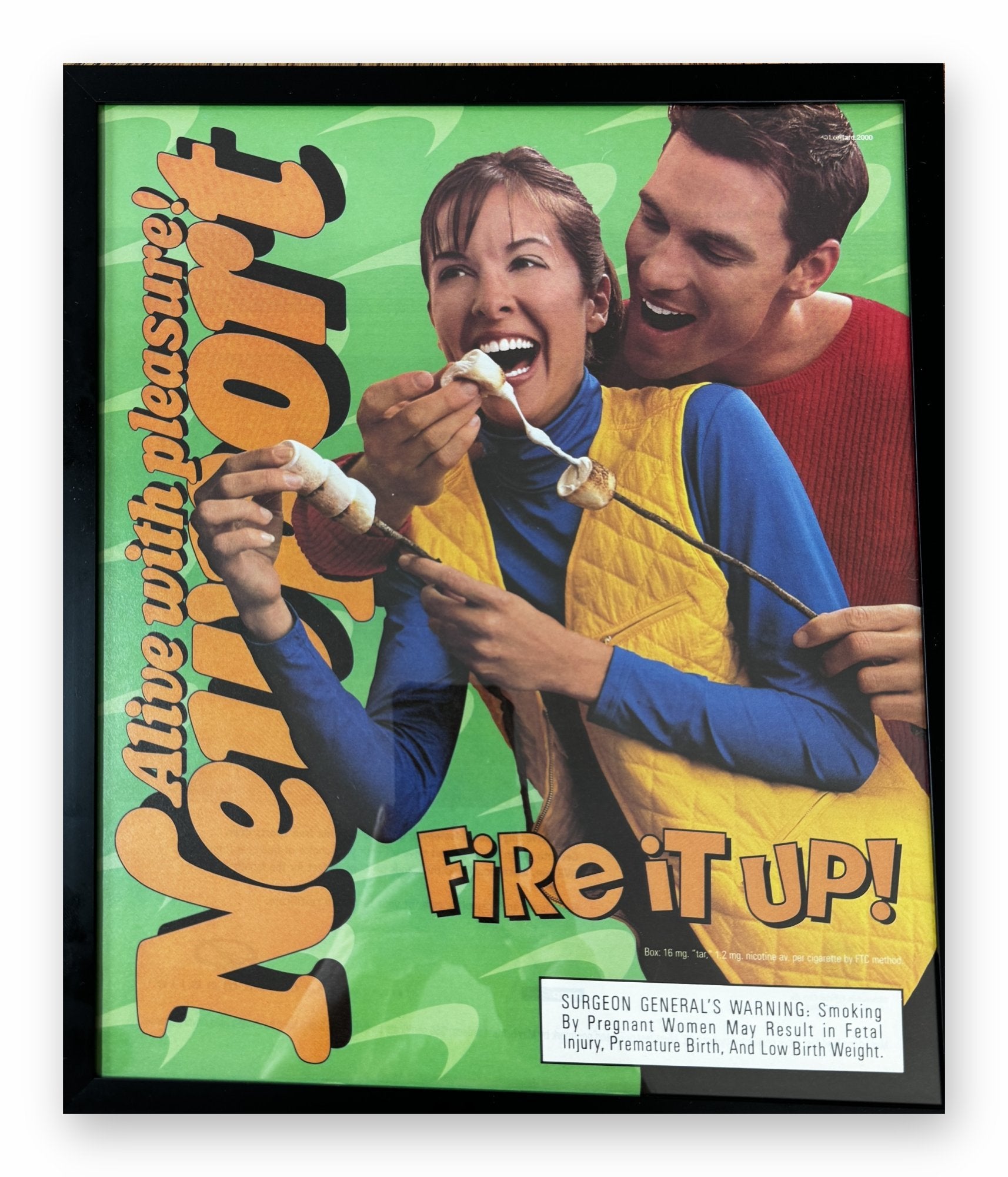 Newport Fire It Up framed print on a white background