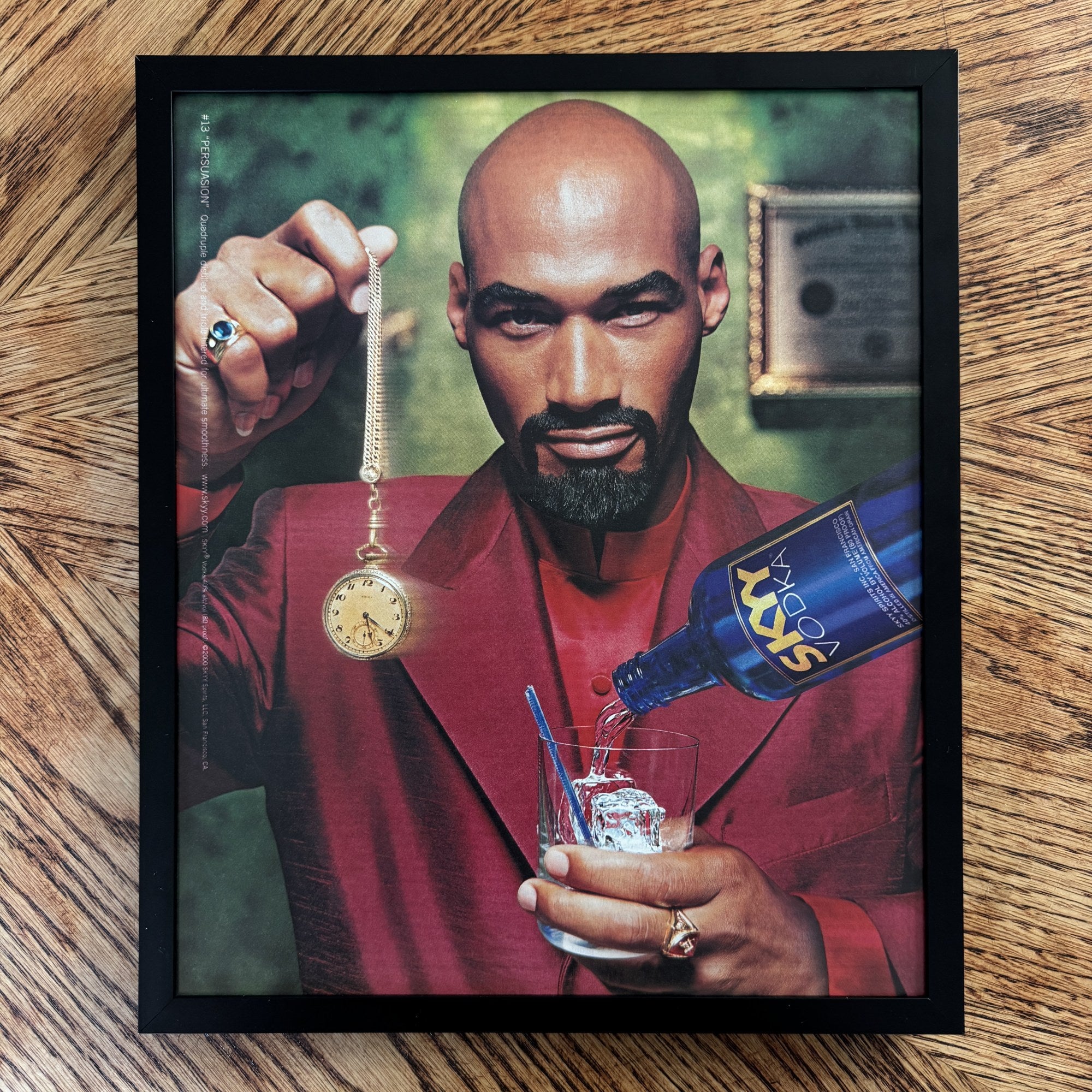 Vintage Skyy Vodka Persuasion Pocket Watch Ad 10x12 Framed Magazine Print
