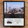 Vintage Jeep Wrangler Office Escape Car Ad 10x12 Framed Magazine Print