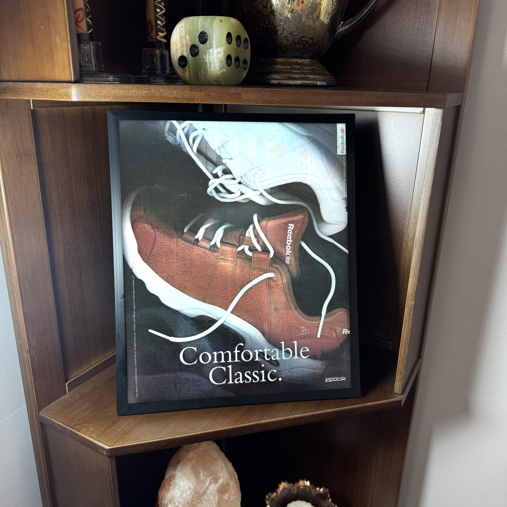 Vintage Reebok Comfortable Classic Sneaker Ad 10x12 Framed Magazine Print
