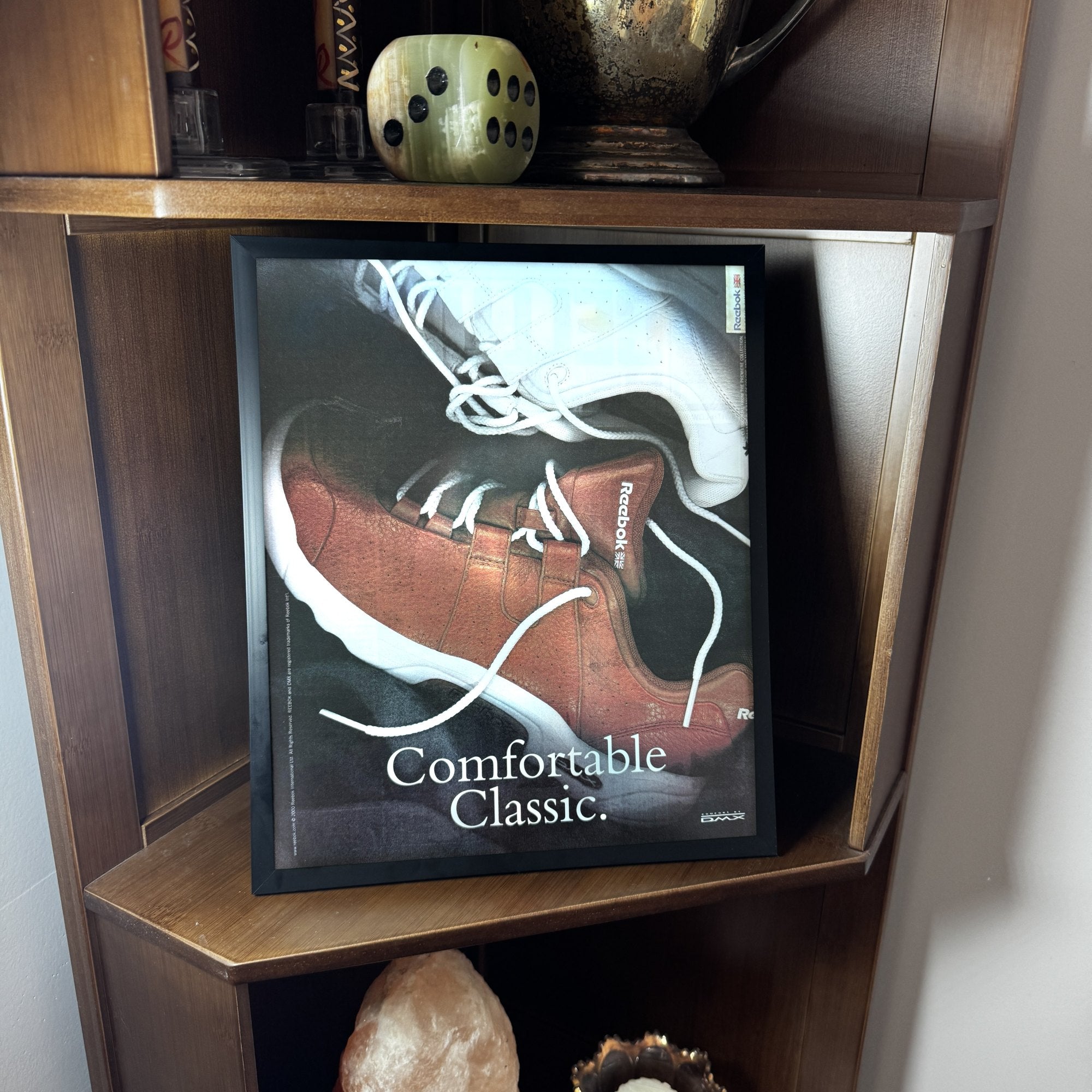 Vintage Reebok Comfortable Classic Sneaker Ad 10x12 Framed Magazine Print