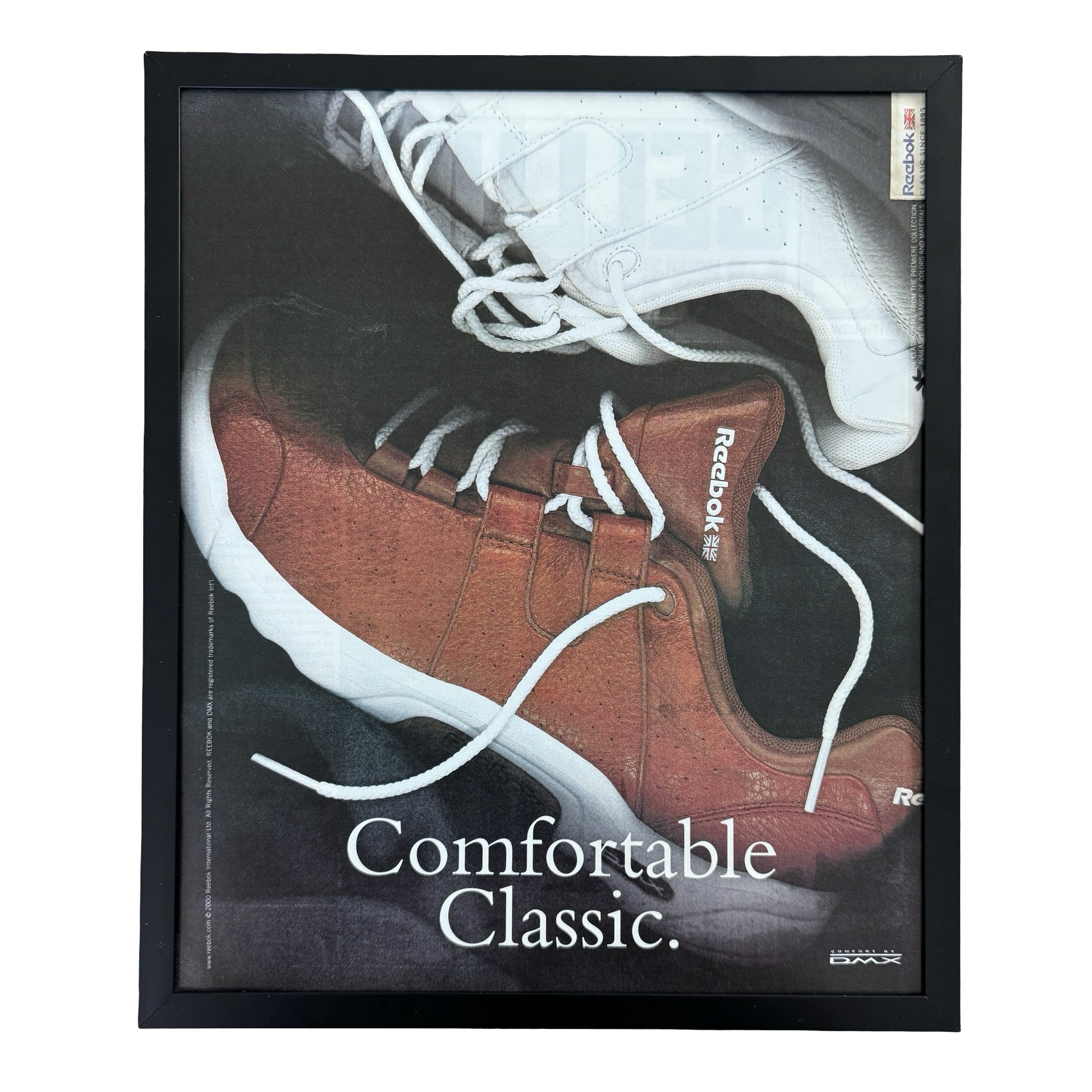 Vintage Reebok Comfortable Classic Sneaker Ad 10x12 Framed Magazine Print