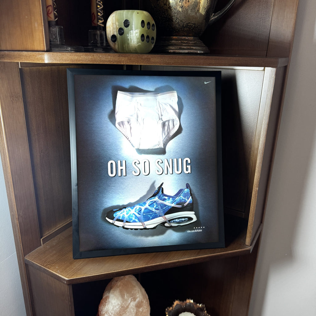 Vintage Nike Air Kukini Oh So Snug Sneaker Ad 10x12 Framed Magazine Print