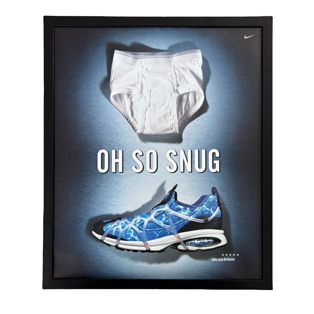 Vintage Nike Air Kukini Oh So Snug Sneaker Ad 10x12 Framed Magazine Print