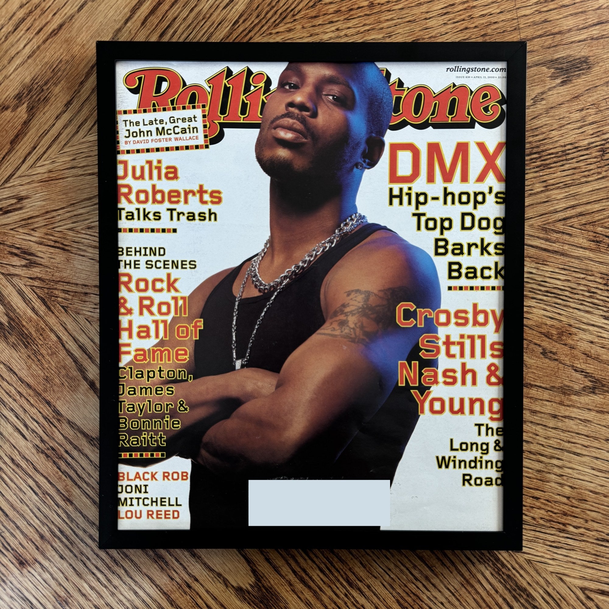 Vintage DMX Rolling Stone Cover April 2000 10x12 Framed Magazine Print