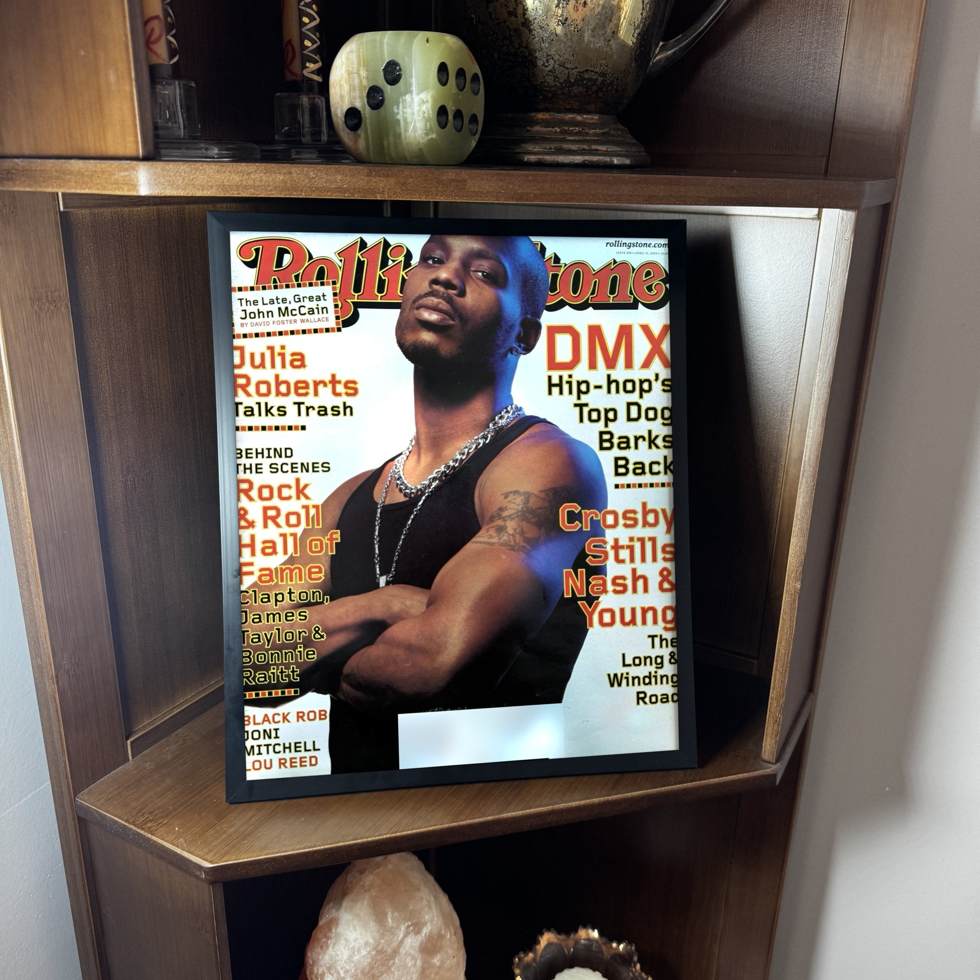 Vintage DMX Rolling Stone Cover April 2000 10x12 Framed Magazine Print