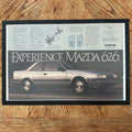 Framed vintage Mazda 626 Sport Coupe double page magazine ad