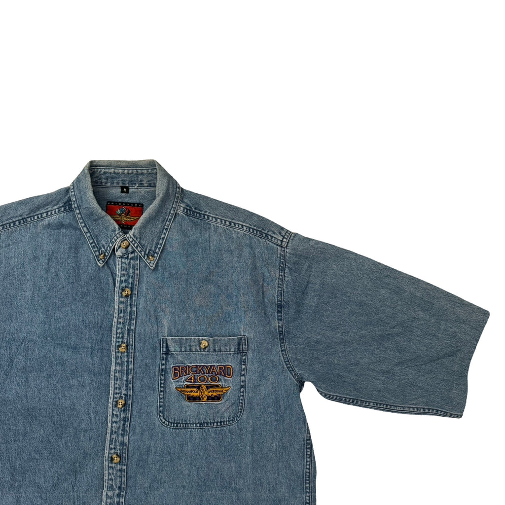 Denim Boxy Waistline Cut Shirt - Reworked & Upcycled