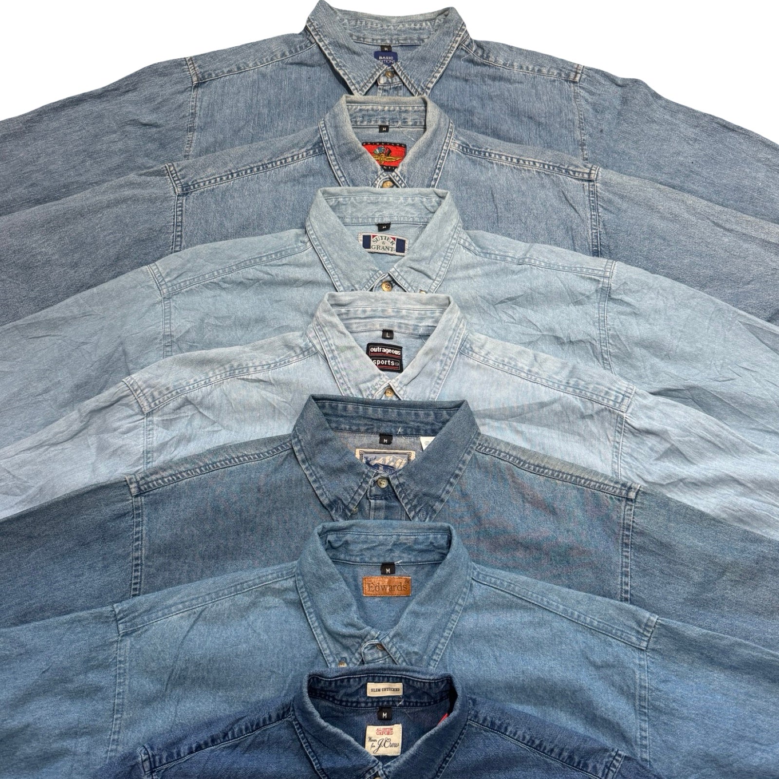 Denim Boxy Waistline Cut Shirt - Reworked & Upcycled