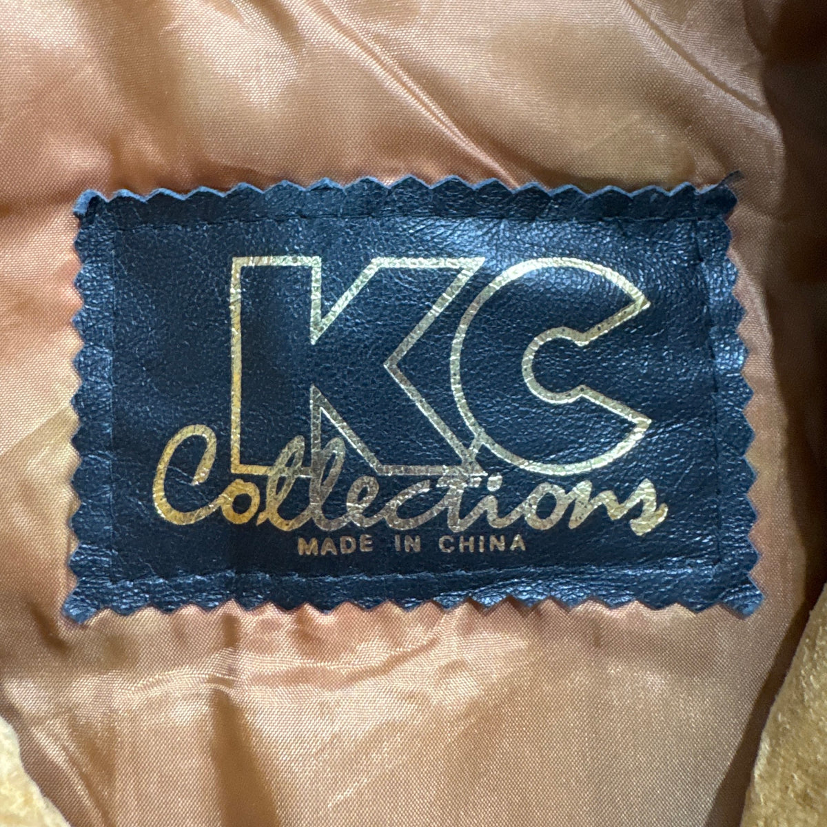 Vintage 90s KC Collections Tan Suede Fringe Zip Front Bomber Jacket Made in China Womens S
