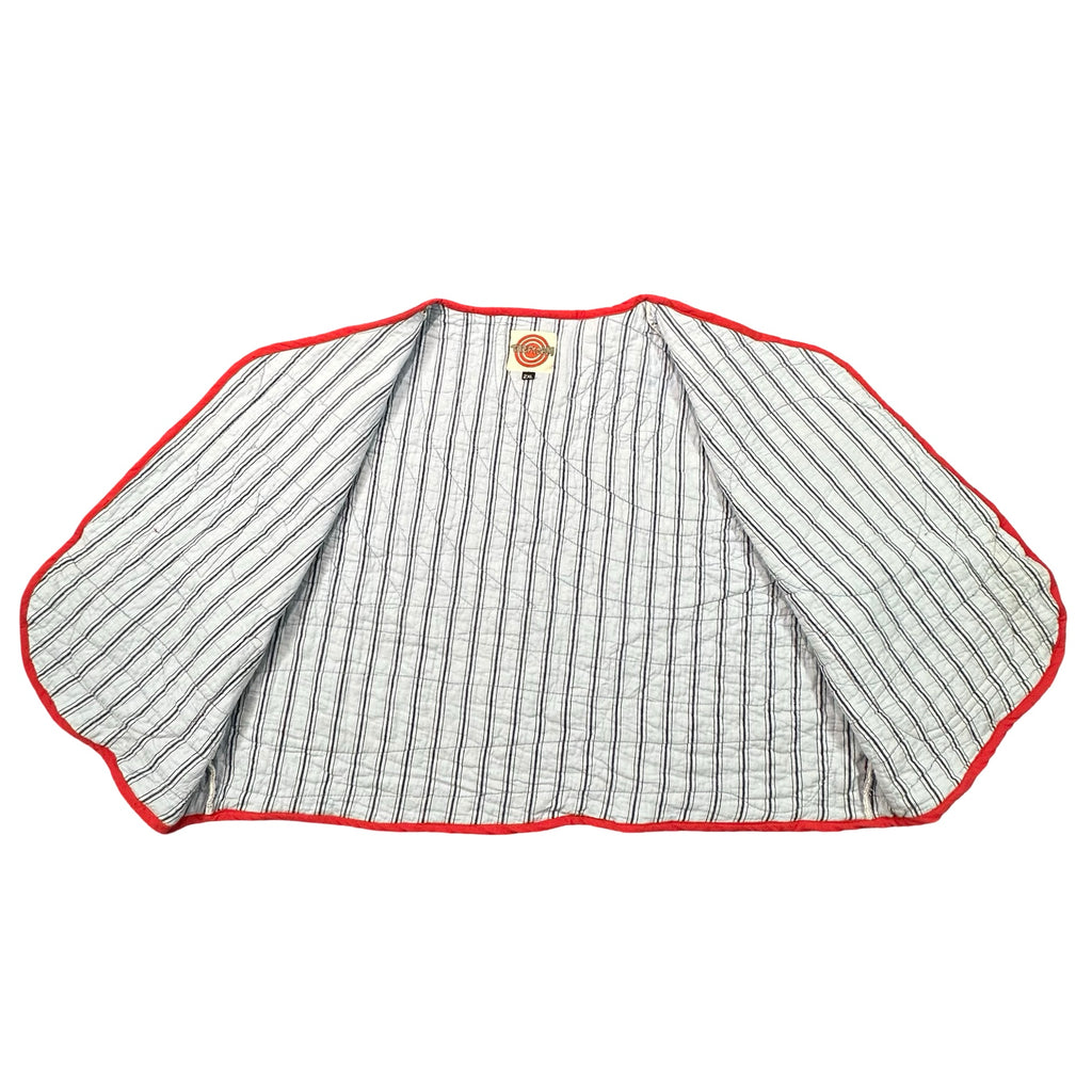 Sandlot Sports quilted vest rework, interior cream lining