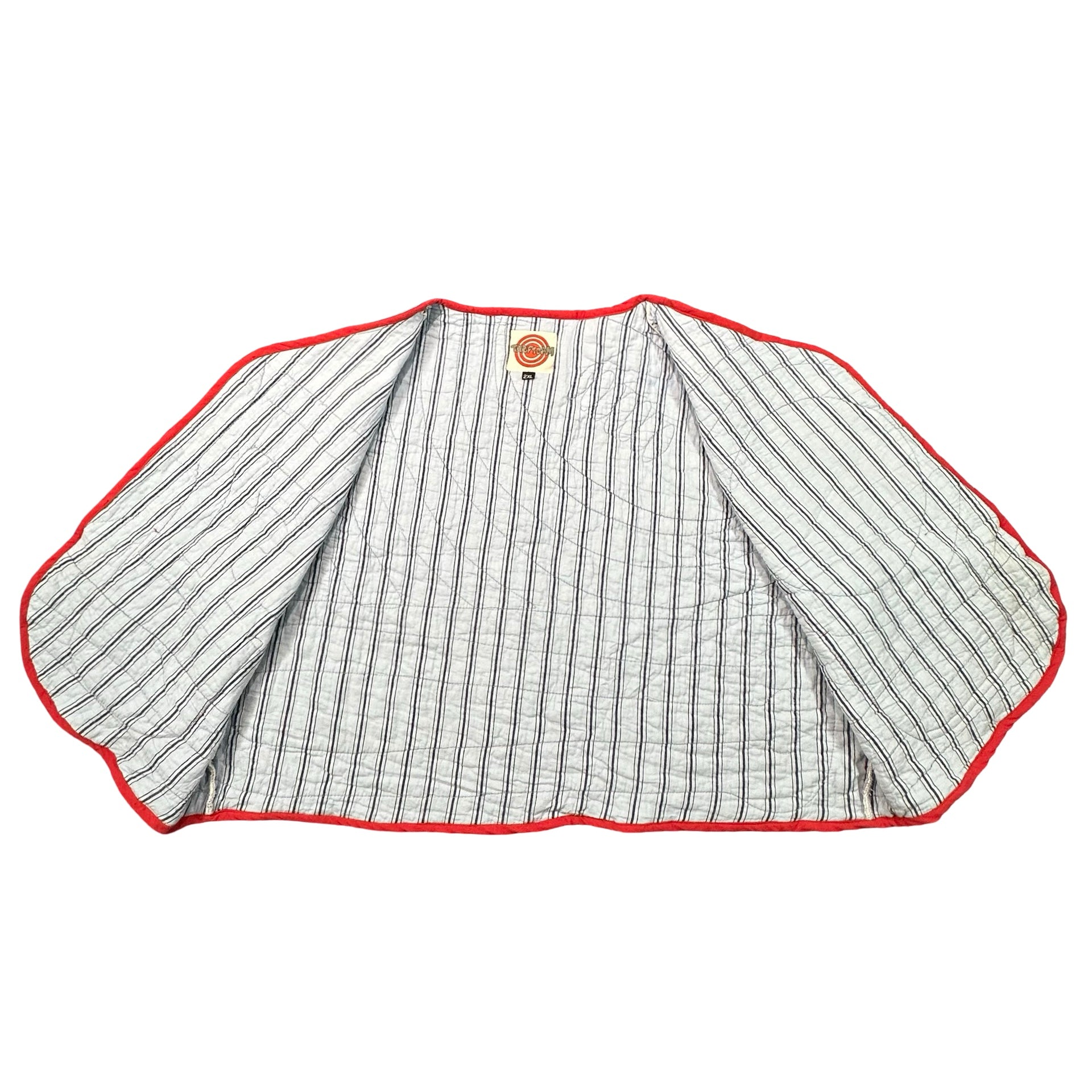 Sandlot Sports quilted vest rework, interior cream lining