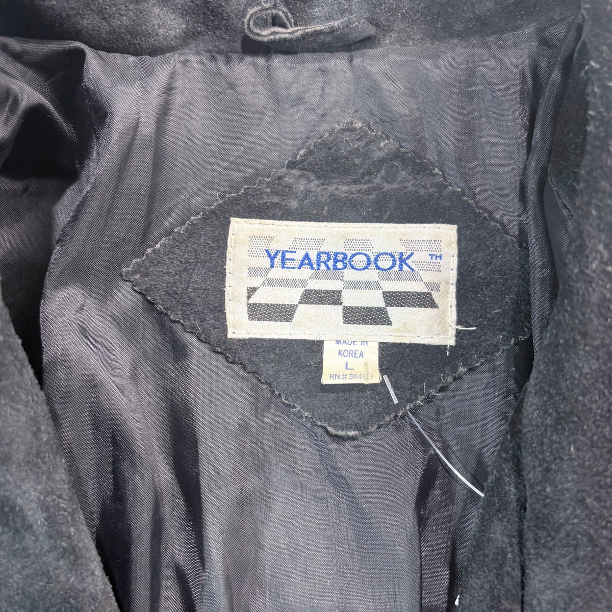 Vintage 80s-90s Yearbook Black Suede Fringe Concho Snap Front Western Jacket Womens L