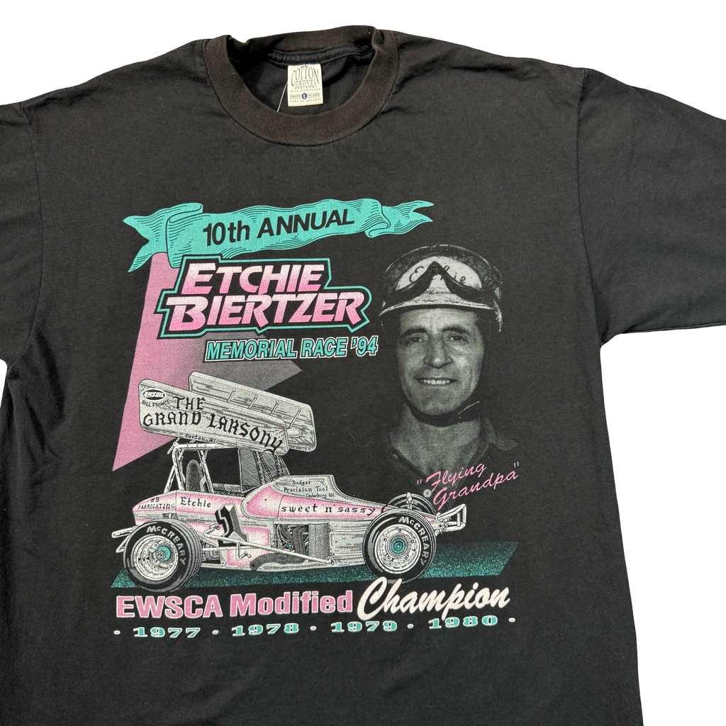 Vintage 1994 Etchie Biertzer Memorial Sprint Car Tee WSCA Made in USA Mens L