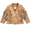 Vintage The American Line by Stefano tan suede fringe jacket, front view