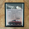 Isuzu Economy Car Not Afraid To Be Measured Framed Vintage Magazine Ad