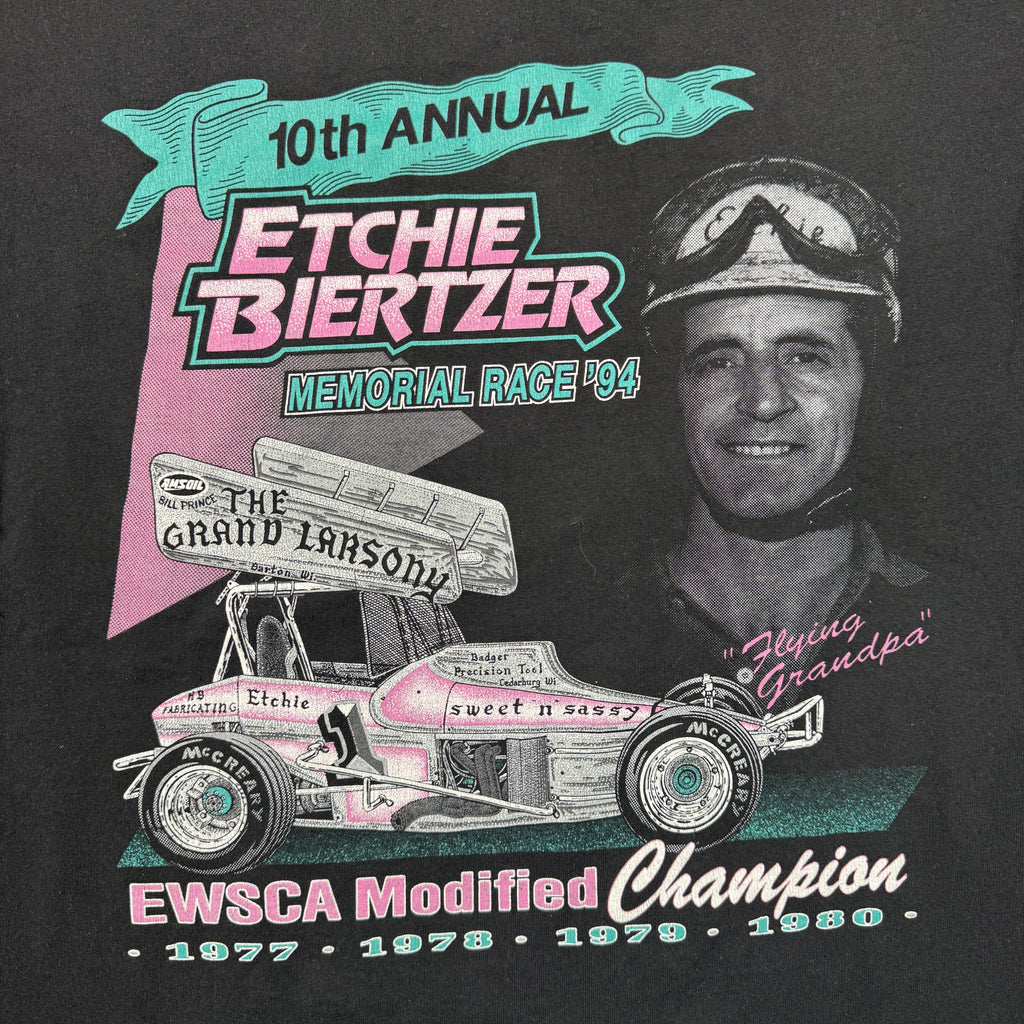 Vintage 1994 Etchie Biertzer Memorial Sprint Car Tee WSCA Made in USA Mens L