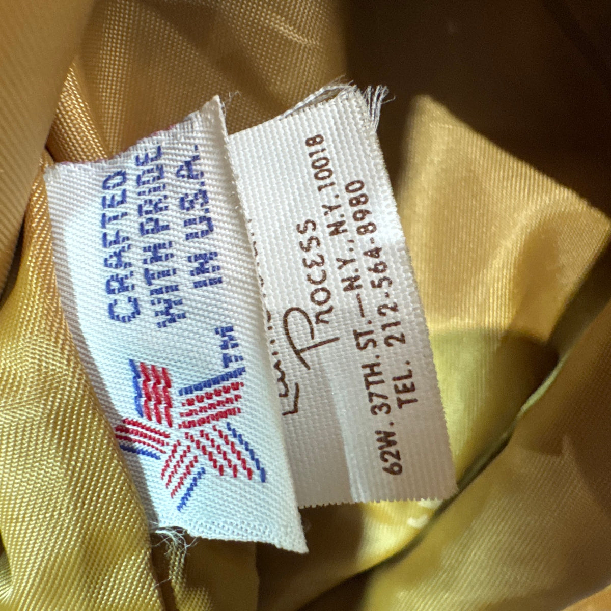 Crafted with Pride in USA leather label