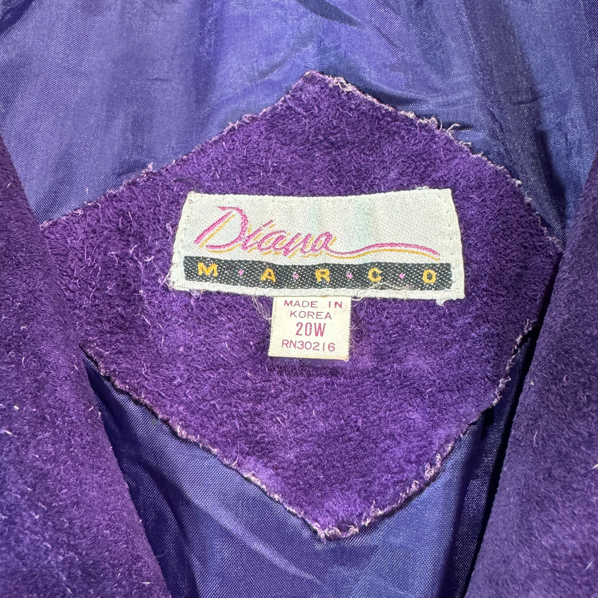 Diana Marco label, size 20W, made in Korea
