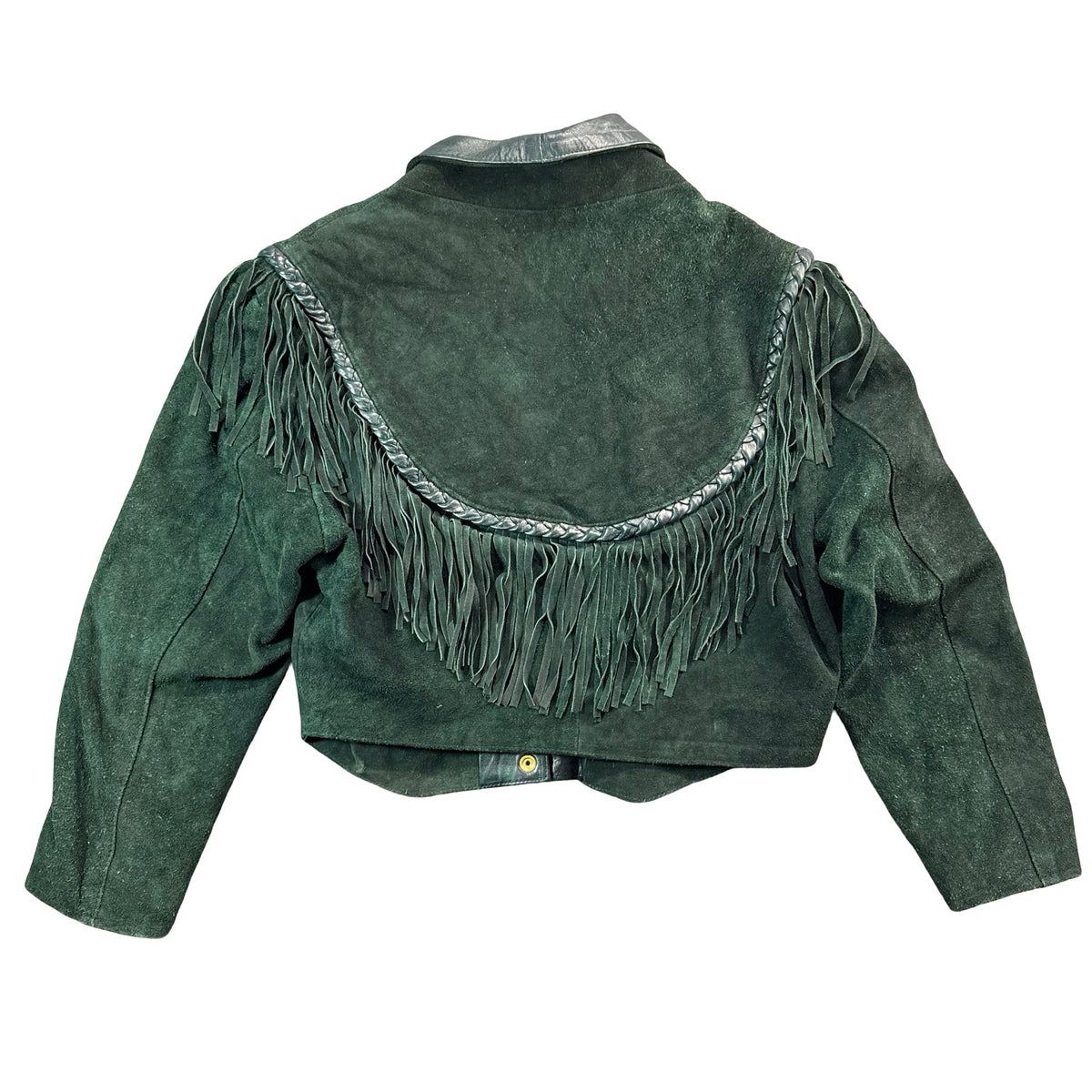 Putnam Leathers green suede jacket back