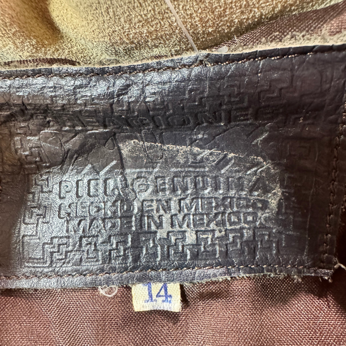 Made in Mexico size 14 label