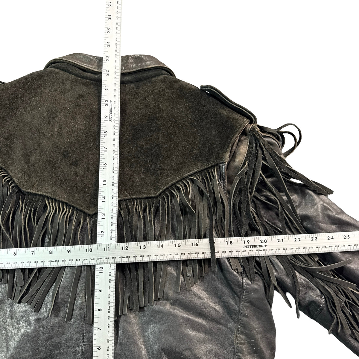 Walter Dyer black leather jacket measurements