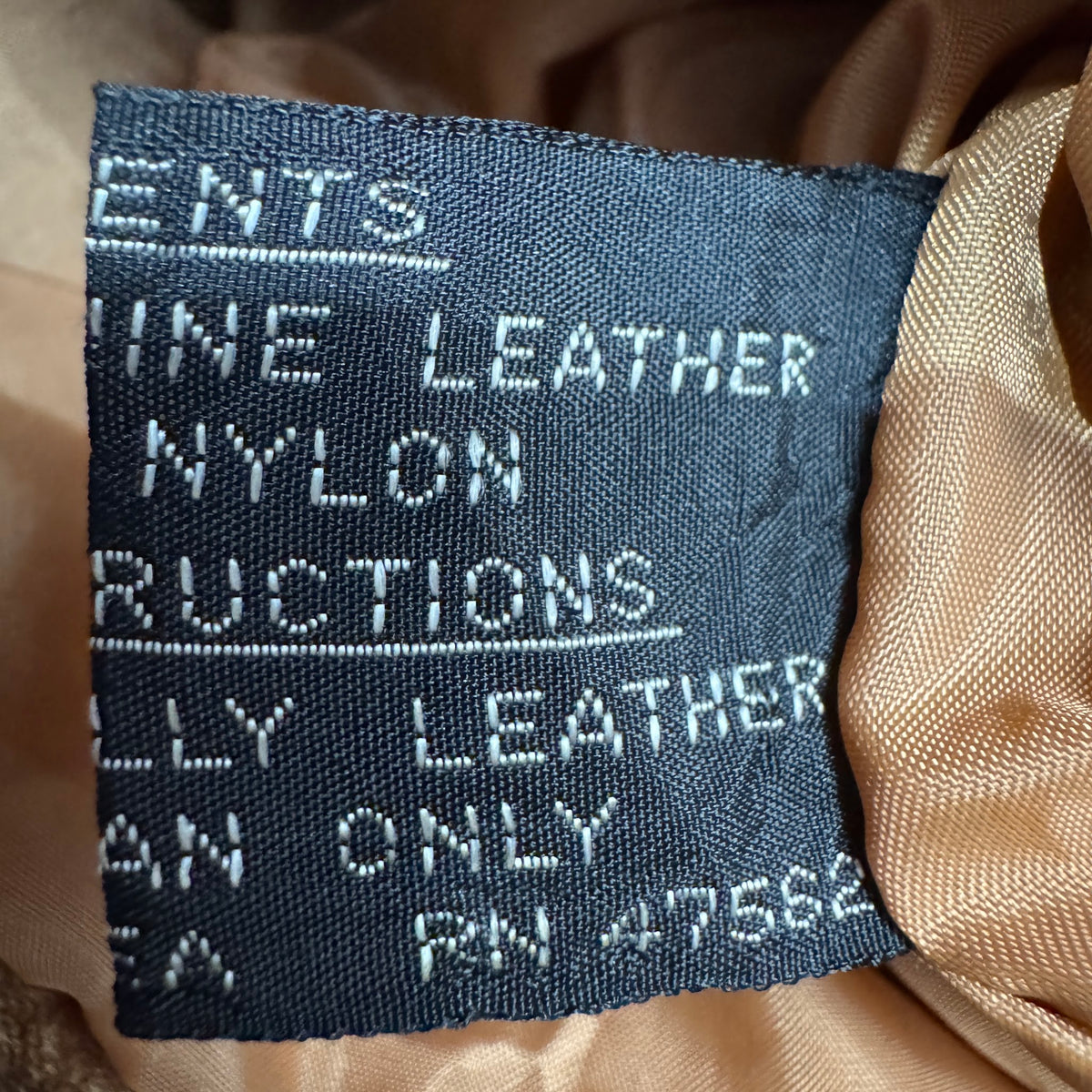 Care instructions and RN label