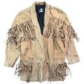 Vintage 80s-90s Phoenix Tan Suede Fringe Pocket Concho Western Jacket Made in USA Unisex L