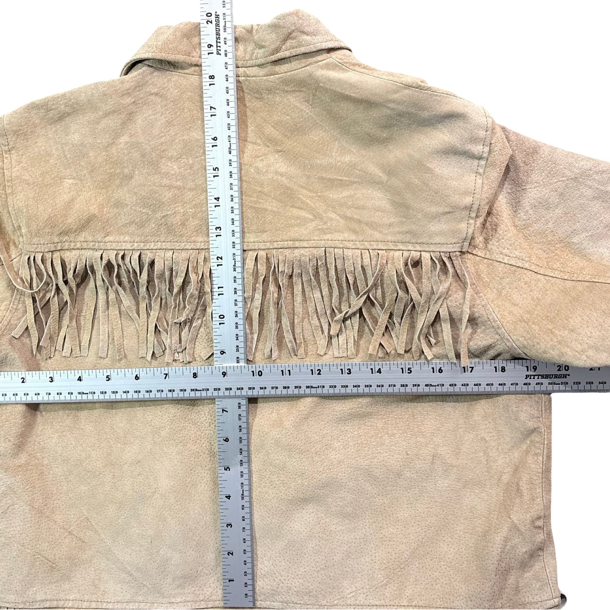 Vintage 90s Neutral Zone Tan Suede Fringe Snap Front Western Jacket Womens M