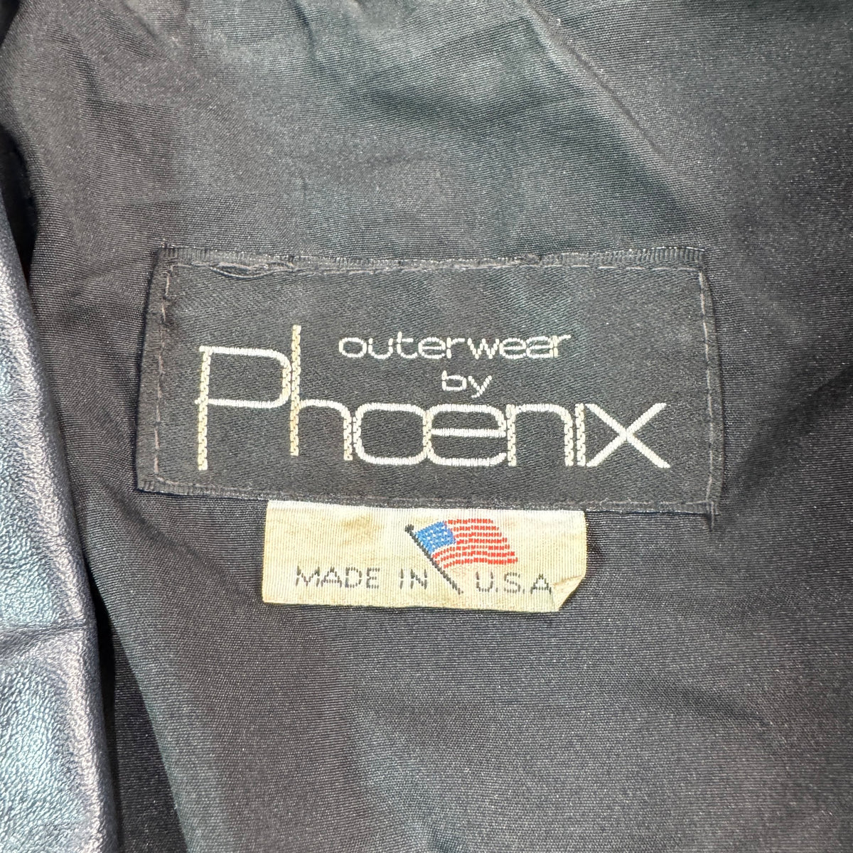 Vintage 80s-90s Phoenix Black Leather Fringe Cropped Moto Jacket Made in USA Womens M