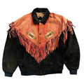 Vintage 90s Hysteric Et Vous Black Pink Suede Fringe Aztec Embroidered Jacket Made in Korea Unisex