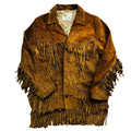 Vintage 70s-80s Pioneer Wear Rust Brown Suede Fringe Western Jacket Made in USA Unisex 42
