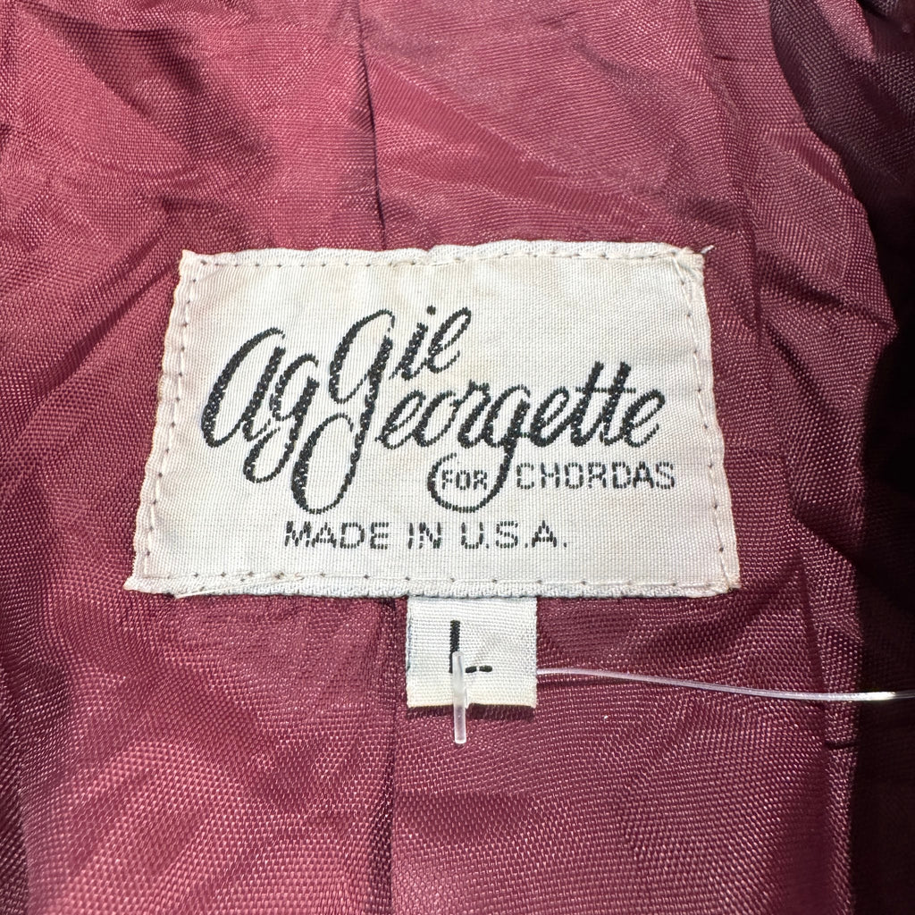 Aggie Georgette tag size L made in USA