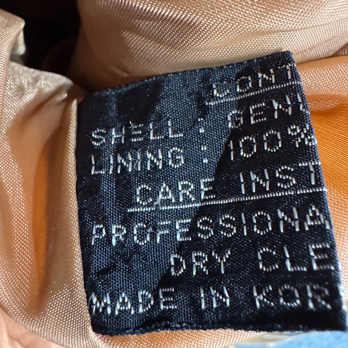 Material and origin label