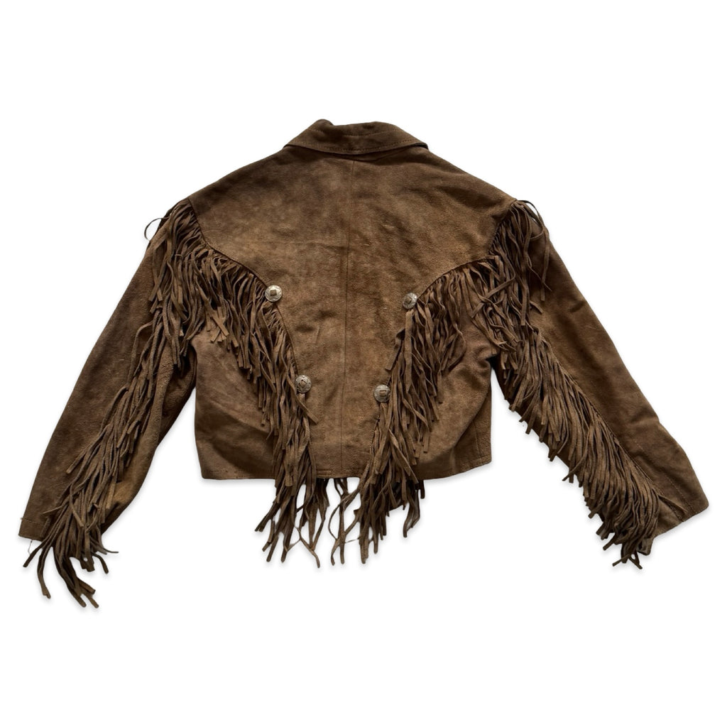 Taupe Small Suede Fringe Jacket