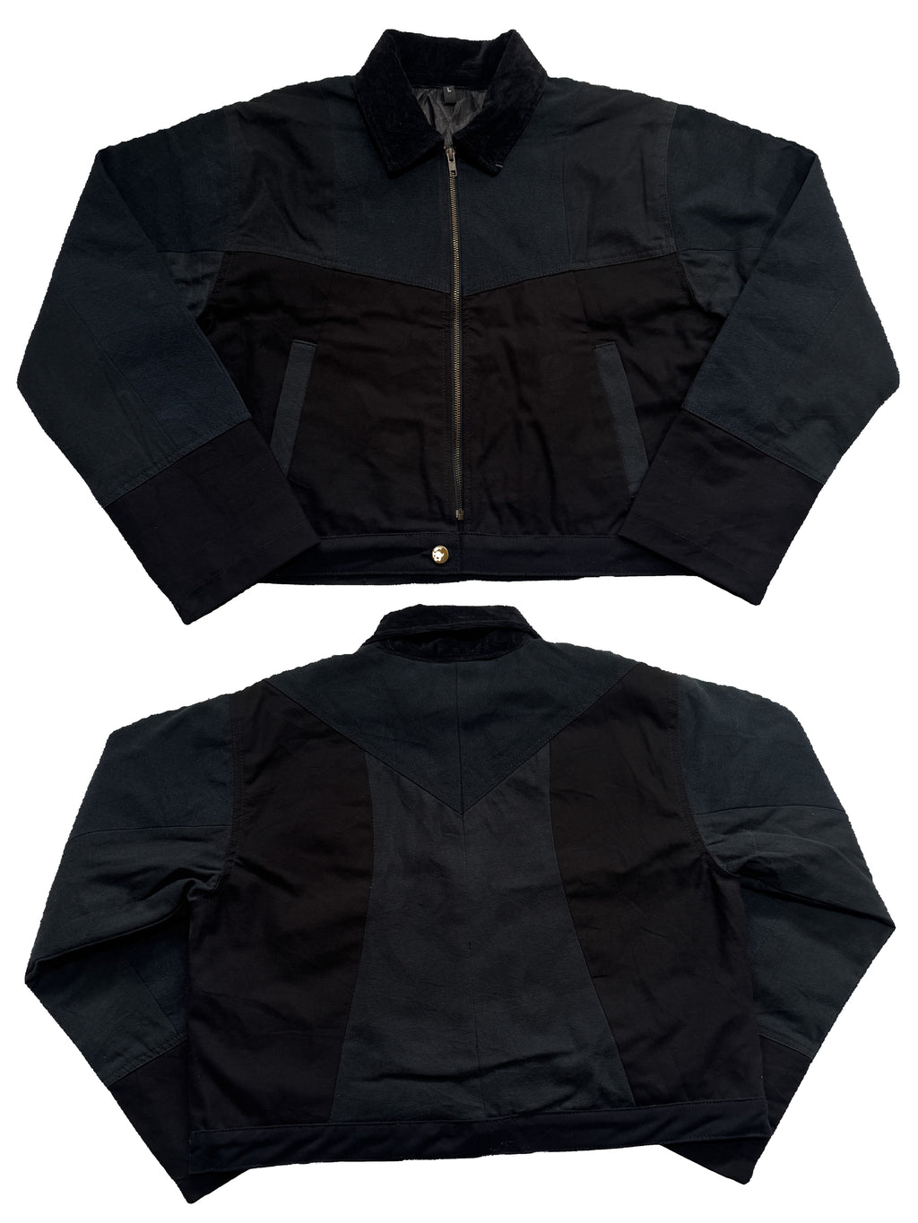 "THE CROP" Cropped Monochrome Patchwork Jackets