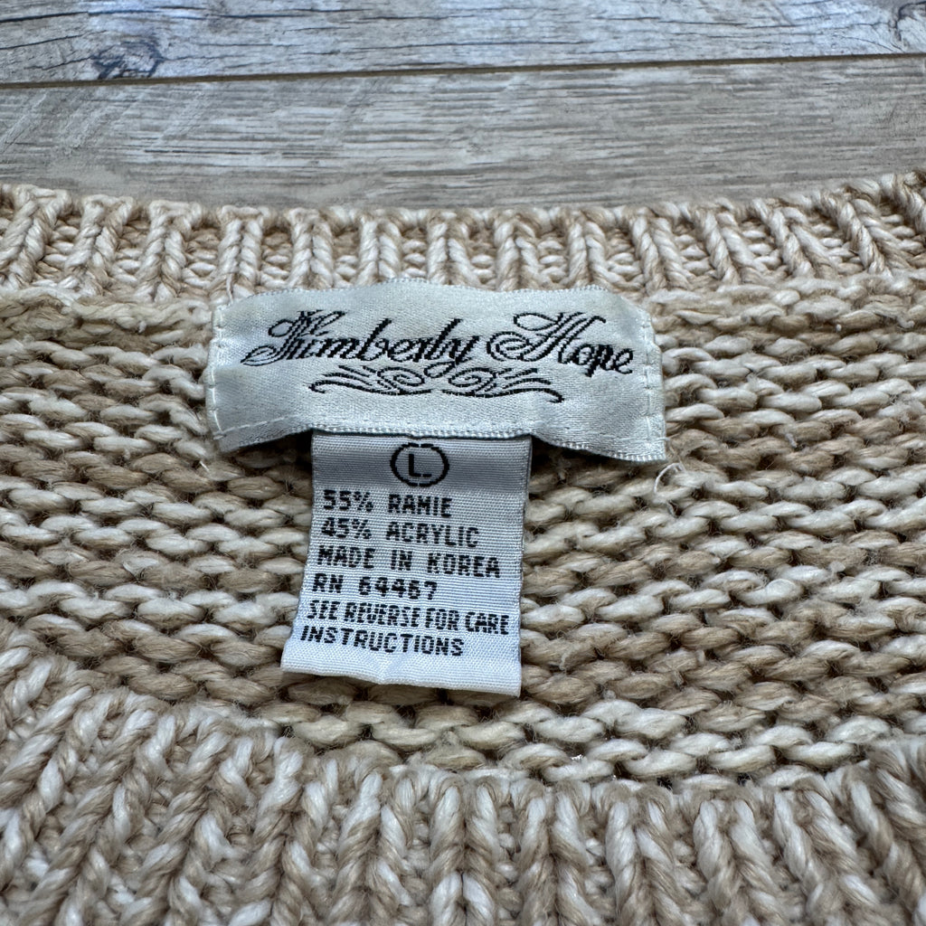 Floral Patchwork Large Knit Sweater