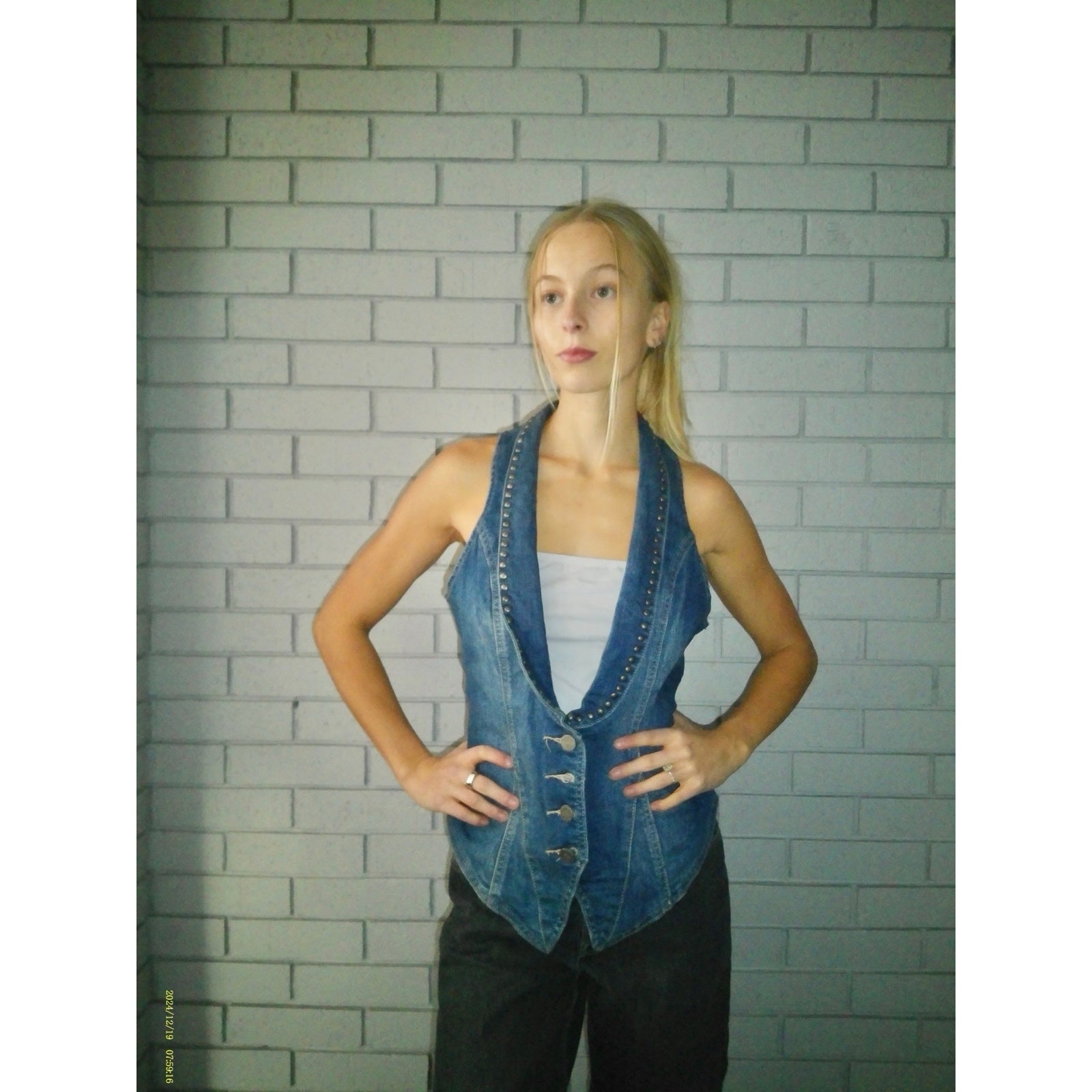 Bershka Large Denim Vest