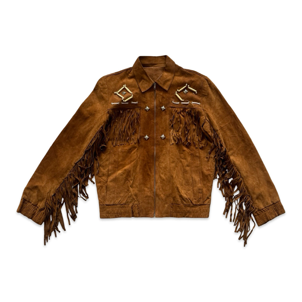 Beaded Medium Suede Fringe Jacket