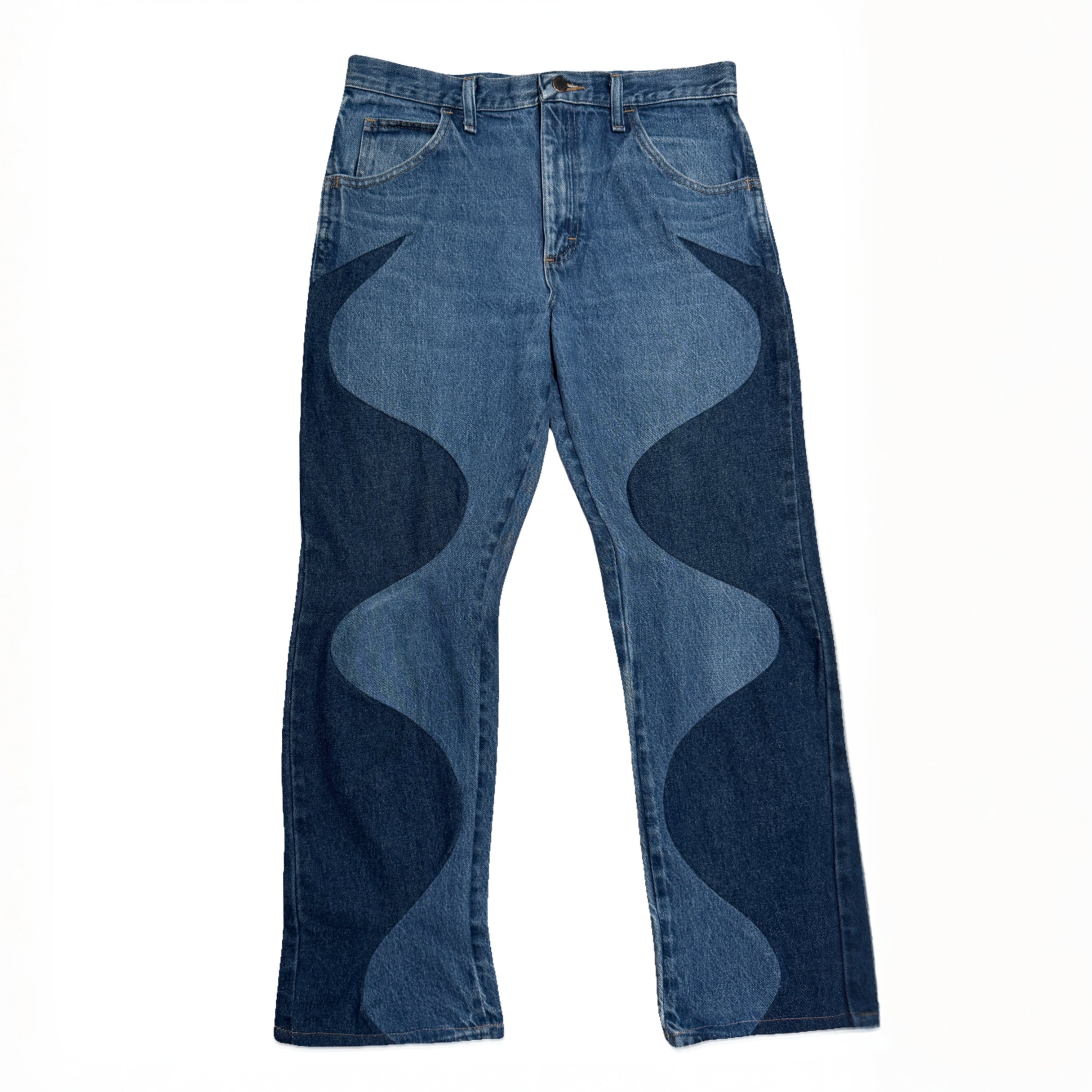 Wavecut Jeans - ThriftJam Reworked Denim Straight Leg Pants