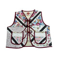 Chevron Florals Quilted Vest Reworks