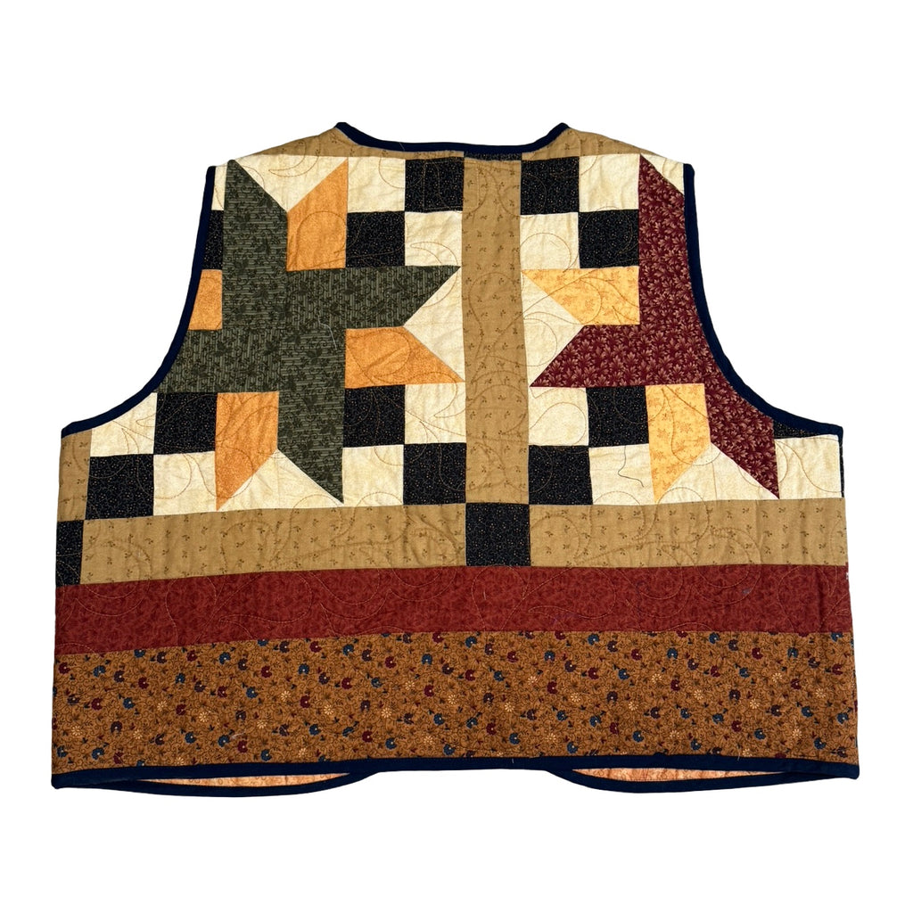 Autumn Patchwork Quilted Vest Reworks
