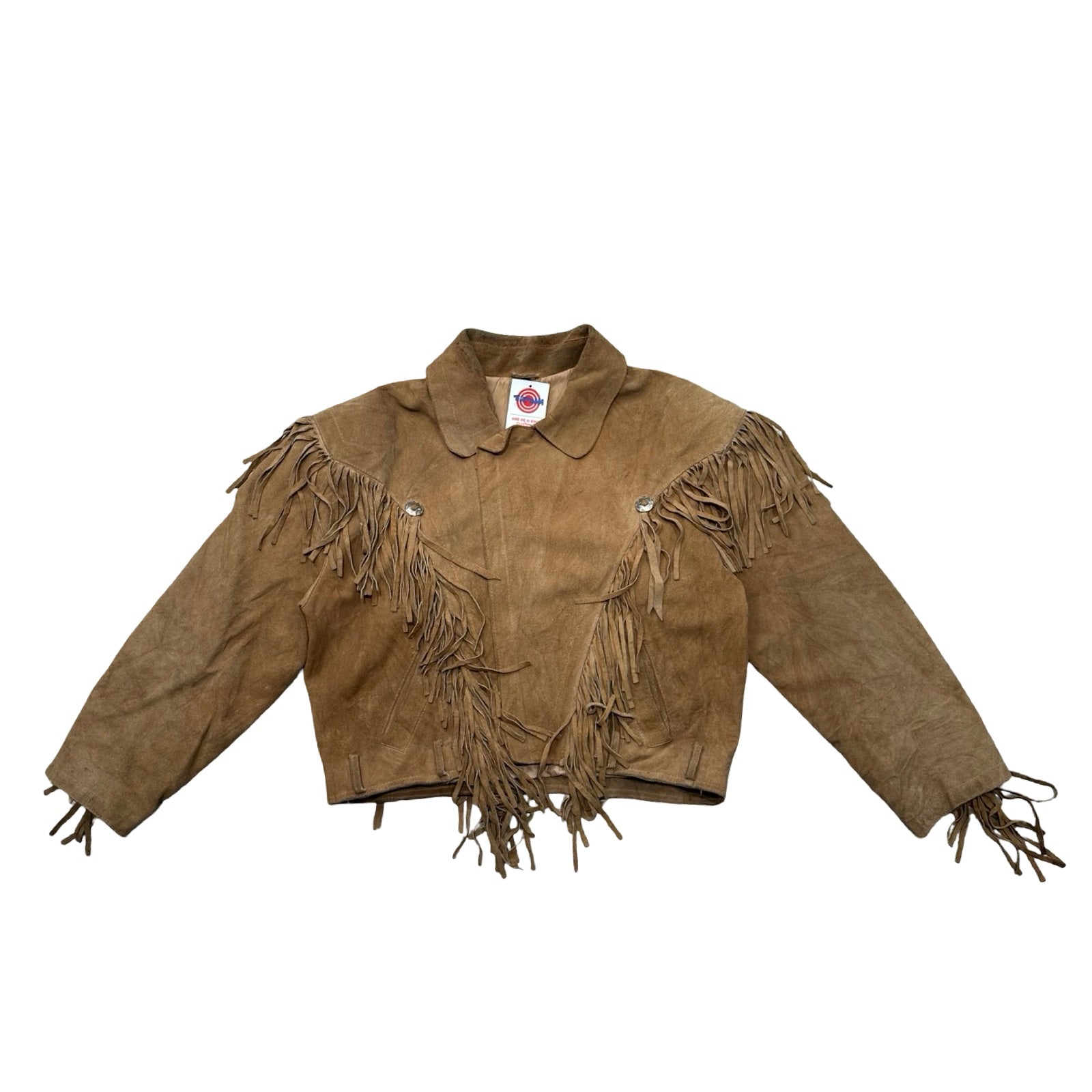 Tan Small Suede Fringe Jacket