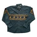 Green Western Stars & Stripes Fashion Western Shirt